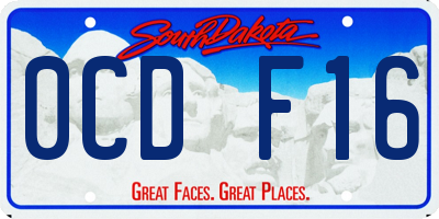 SD license plate 0CDF16