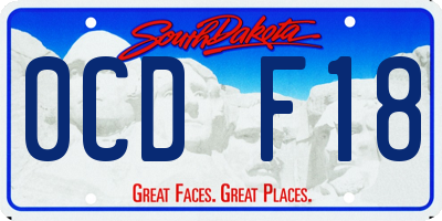 SD license plate 0CDF18