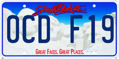 SD license plate 0CDF19