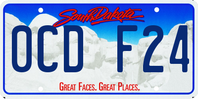SD license plate 0CDF24