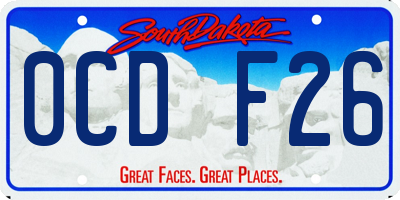 SD license plate 0CDF26