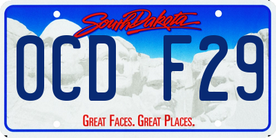 SD license plate 0CDF29