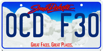 SD license plate 0CDF30