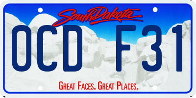 SD license plate 0CDF31