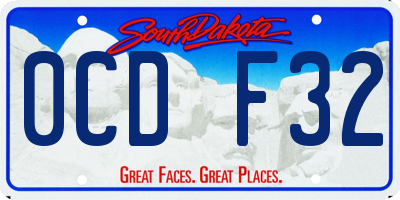 SD license plate 0CDF32