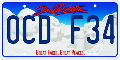 SD license plate 0CDF34