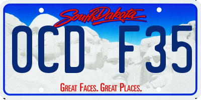 SD license plate 0CDF35