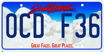 SD license plate 0CDF36