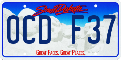 SD license plate 0CDF37