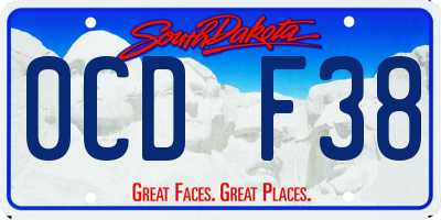SD license plate 0CDF38