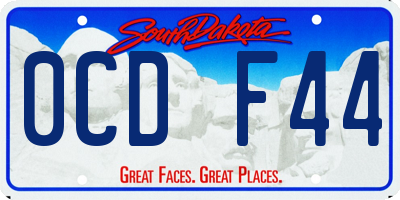 SD license plate 0CDF44