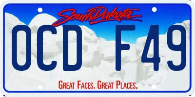 SD license plate 0CDF49