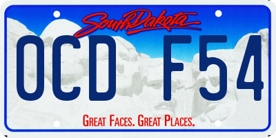 SD license plate 0CDF54