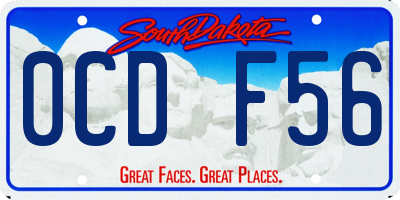 SD license plate 0CDF56