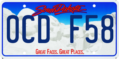 SD license plate 0CDF58