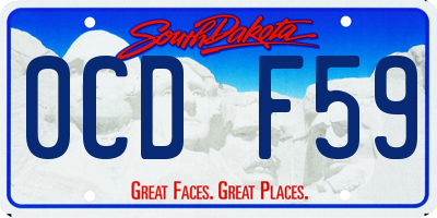 SD license plate 0CDF59