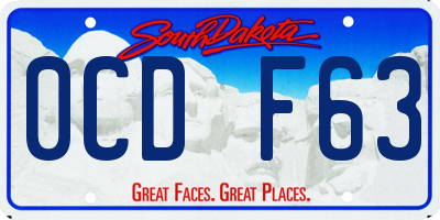 SD license plate 0CDF63