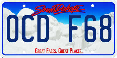 SD license plate 0CDF68