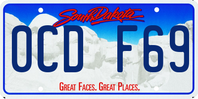 SD license plate 0CDF69