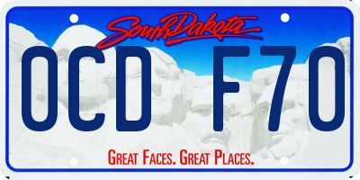 SD license plate 0CDF70