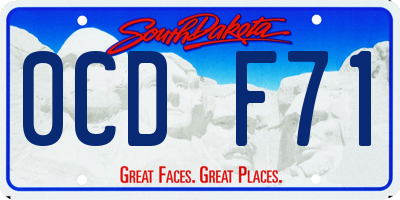 SD license plate 0CDF71
