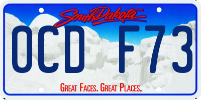 SD license plate 0CDF73