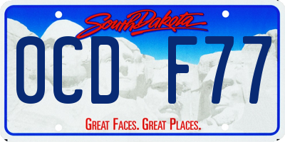 SD license plate 0CDF77