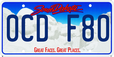 SD license plate 0CDF80