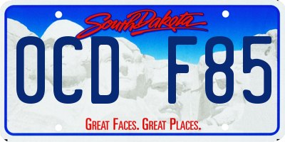 SD license plate 0CDF85