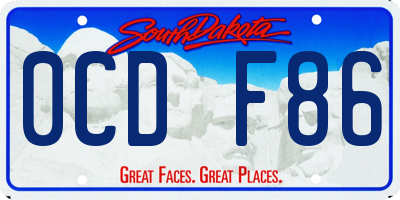 SD license plate 0CDF86