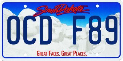 SD license plate 0CDF89