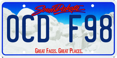 SD license plate 0CDF98