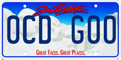 SD license plate 0CDG00
