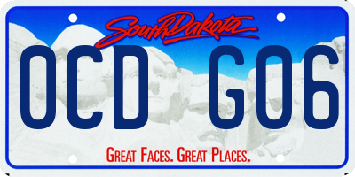 SD license plate 0CDG06