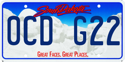 SD license plate 0CDG22
