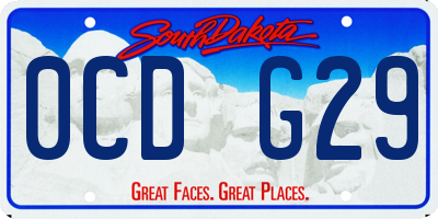 SD license plate 0CDG29