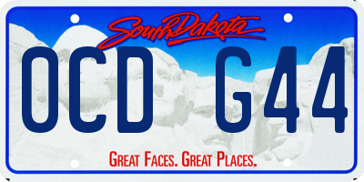 SD license plate 0CDG44
