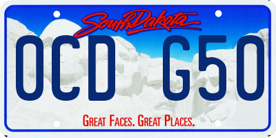 SD license plate 0CDG50