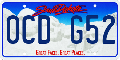 SD license plate 0CDG52