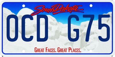 SD license plate 0CDG75
