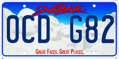 SD license plate 0CDG82