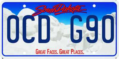SD license plate 0CDG90