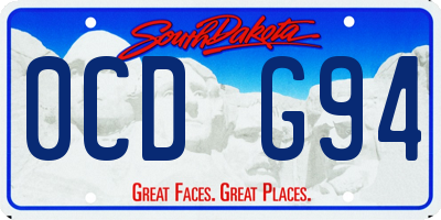 SD license plate 0CDG94