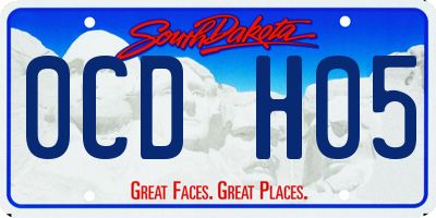 SD license plate 0CDH05