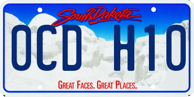 SD license plate 0CDH10