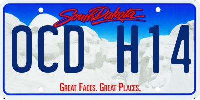 SD license plate 0CDH14