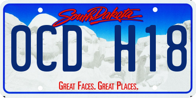 SD license plate 0CDH18