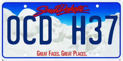 SD license plate 0CDH37