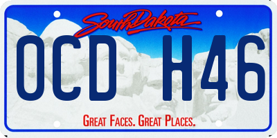 SD license plate 0CDH46