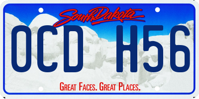 SD license plate 0CDH56